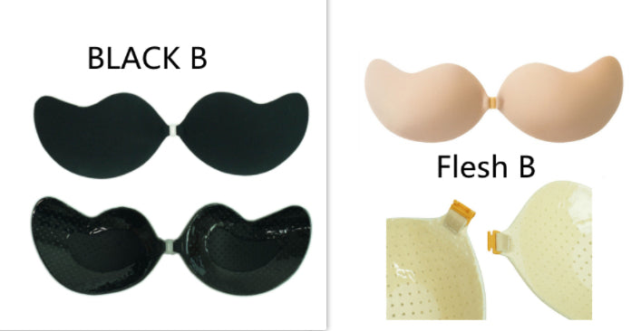 Deep V Invisible Silicone Bra – Strapless Push-Up Adhesive Bra