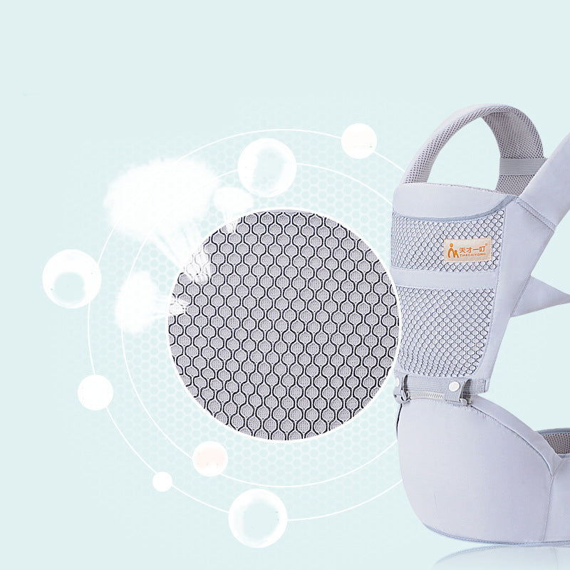 Baby Carrier Waist Stool — Multifunctional Hip Seat Baby Carrier Bag for Sitting & Carrying (Blue/Gray/Pink)
