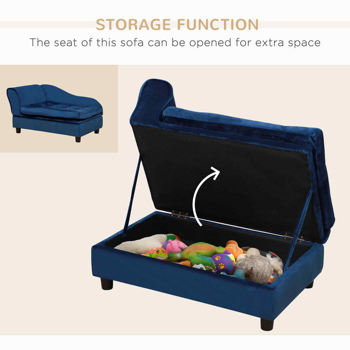 Luxury Small Dog Sofa Bed with Hidden Storage – Modern Pet Couch