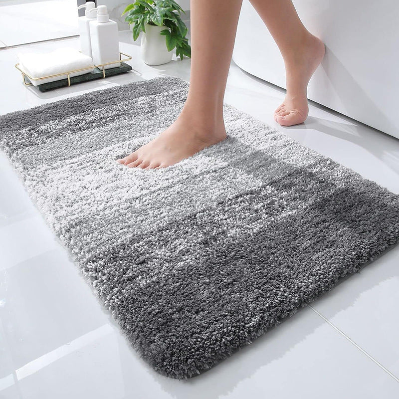 Microfiber TPR Non-Slip Floor Mat — Gradient Colour Soft Absorbent Doormat & Bath Mat (4 Colours)