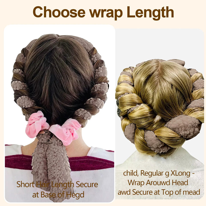 Satin Heatless Hair Curler — Overnight DIY Soft Wave Curls for All Hair Types (Coffee/Light Brown)