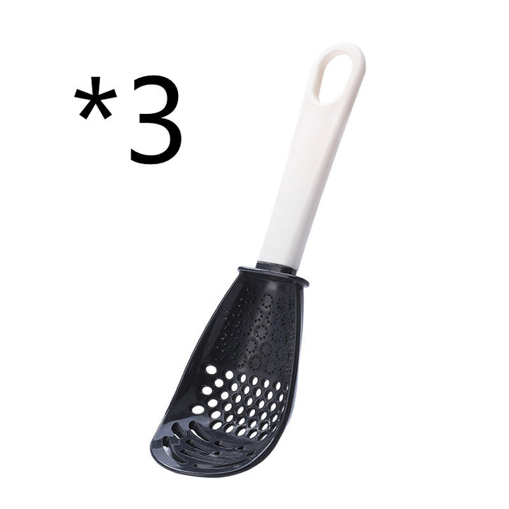 Multifunctional Slotted Grinding Cooking Spoon — Mashed Potato Masher, Ginger Garlic Press & Stir-Fry Spatula