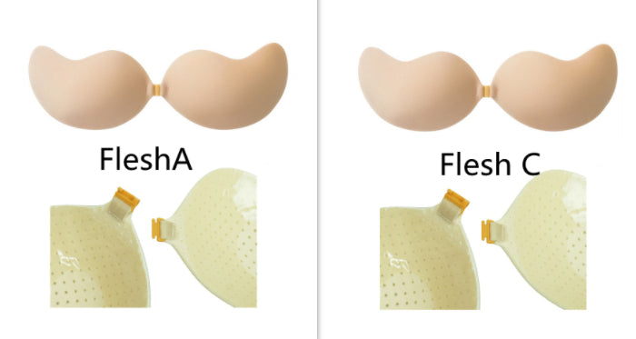 Deep V Invisible Silicone Bra – Strapless Push-Up Adhesive Bra