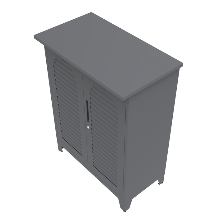 47in Tall Metal Tool Storage Cabinet — Multi-Room Organiser for Garage, Garden, Office & Utility Room (Slate)