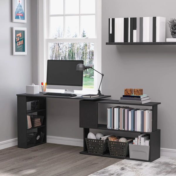 Computer Desk — Home Office Study Desk & Workstation for PC, Laptop & Dual Monitor Setup