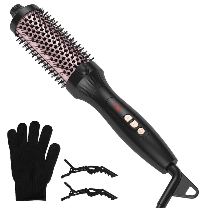 3-in-1 Thermal Hair Curler Brush — Straightener, Curler & Volume Brush, 10 Heat Levels, 30s Fast Heat