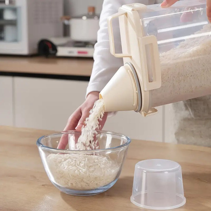 Sealed Food Storage Containers with Lids — Leak-Proof Moisture-Proof PE Kitchen Boxes for Grains, Nuts, Flour & Rice