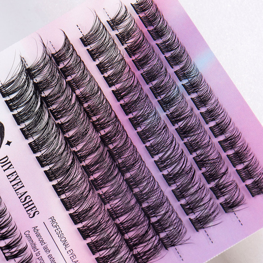 12-Row Segmented Lash Clusters — 150 Individual Lash Fans for DIY Extensions