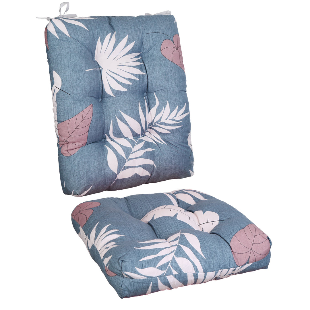 2-Piece Waterproof Rocking Chair Cushion Set — Oxford Cloth, Non-Slip Ties, Seat & Back Pad for Indoor & Outdoor Use (9 Colours)