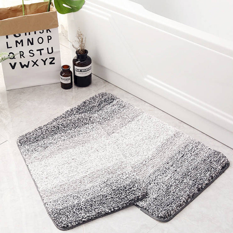 Microfiber TPR Non-Slip Floor Mat — Gradient Colour Soft Absorbent Doormat & Bath Mat (4 Colours)