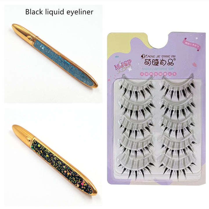 Self-Adhesive Eyeliner False Lashes — 25+ Styles, 3 Liner Colours (Black / Coffee / Transparent)