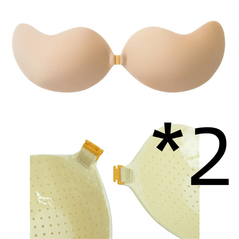 Deep V Invisible Silicone Bra – Strapless Push-Up Adhesive Bra