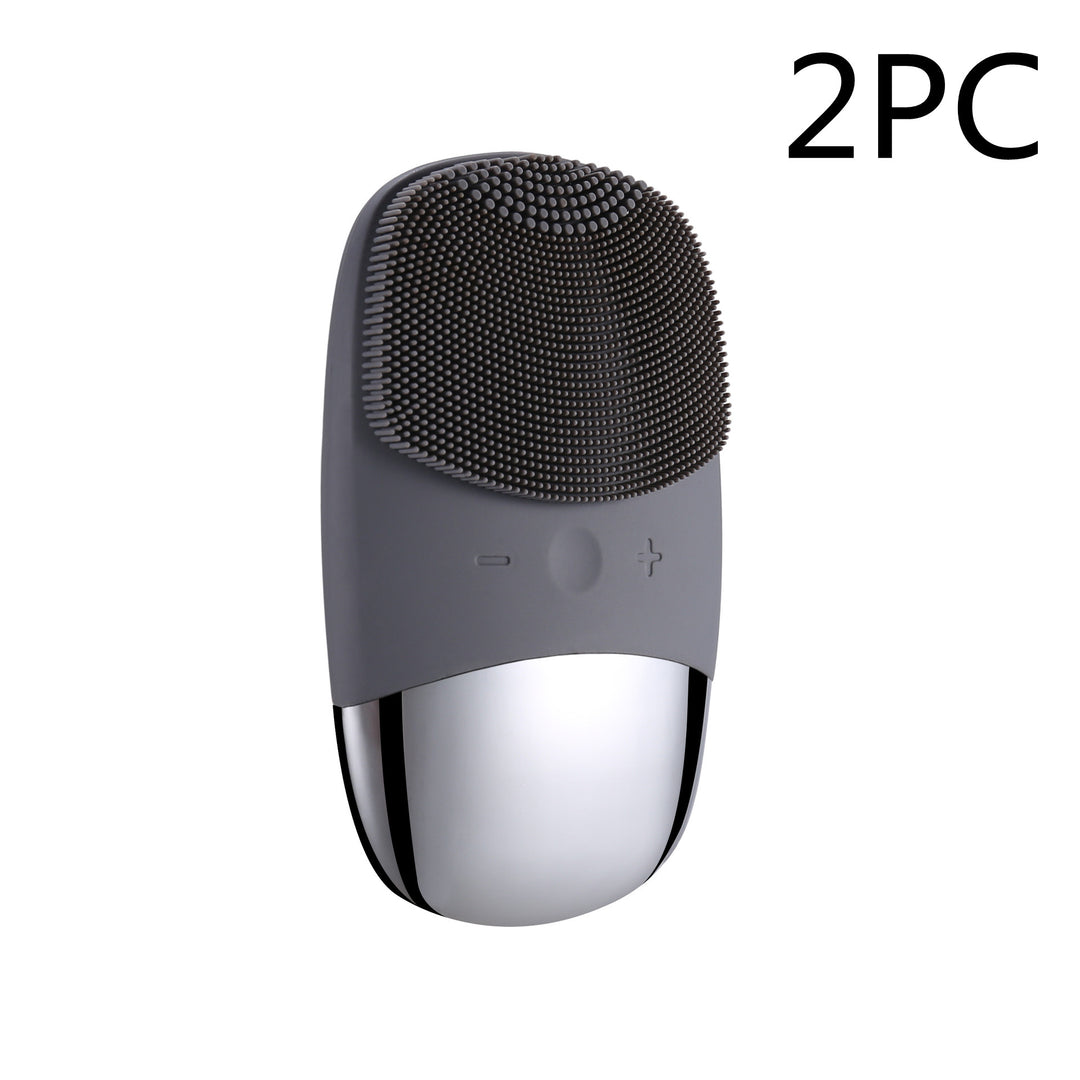 Mini Silicone Electric Facial Cleansing Brush & Skin Massager — Multi-Colour, Single & 2-Pack Options