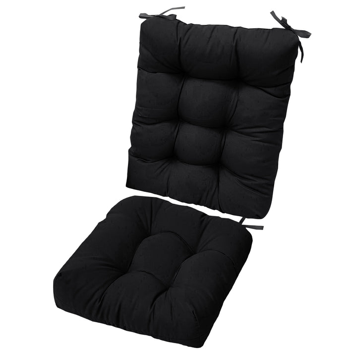 2-Piece Waterproof Rocking Chair Cushion Set — Oxford Cloth, Non-Slip Ties, Seat & Back Pad for Indoor & Outdoor Use (9 Colours)