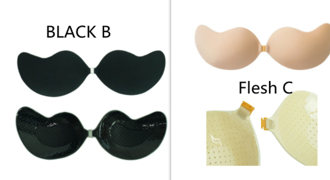 Deep V Invisible Silicone Bra – Strapless Push-Up Adhesive Bra