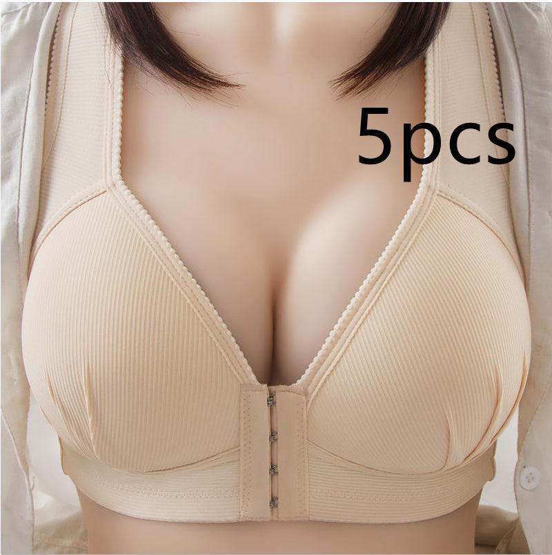 Front Button Push-Up Bra – Adjustable Support Wireless Bra