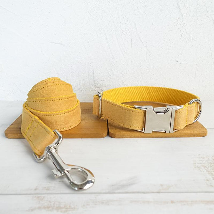 Stylish Dog Collar &amp; Leash Set with Bow Tie – Adjustable Pet Collar