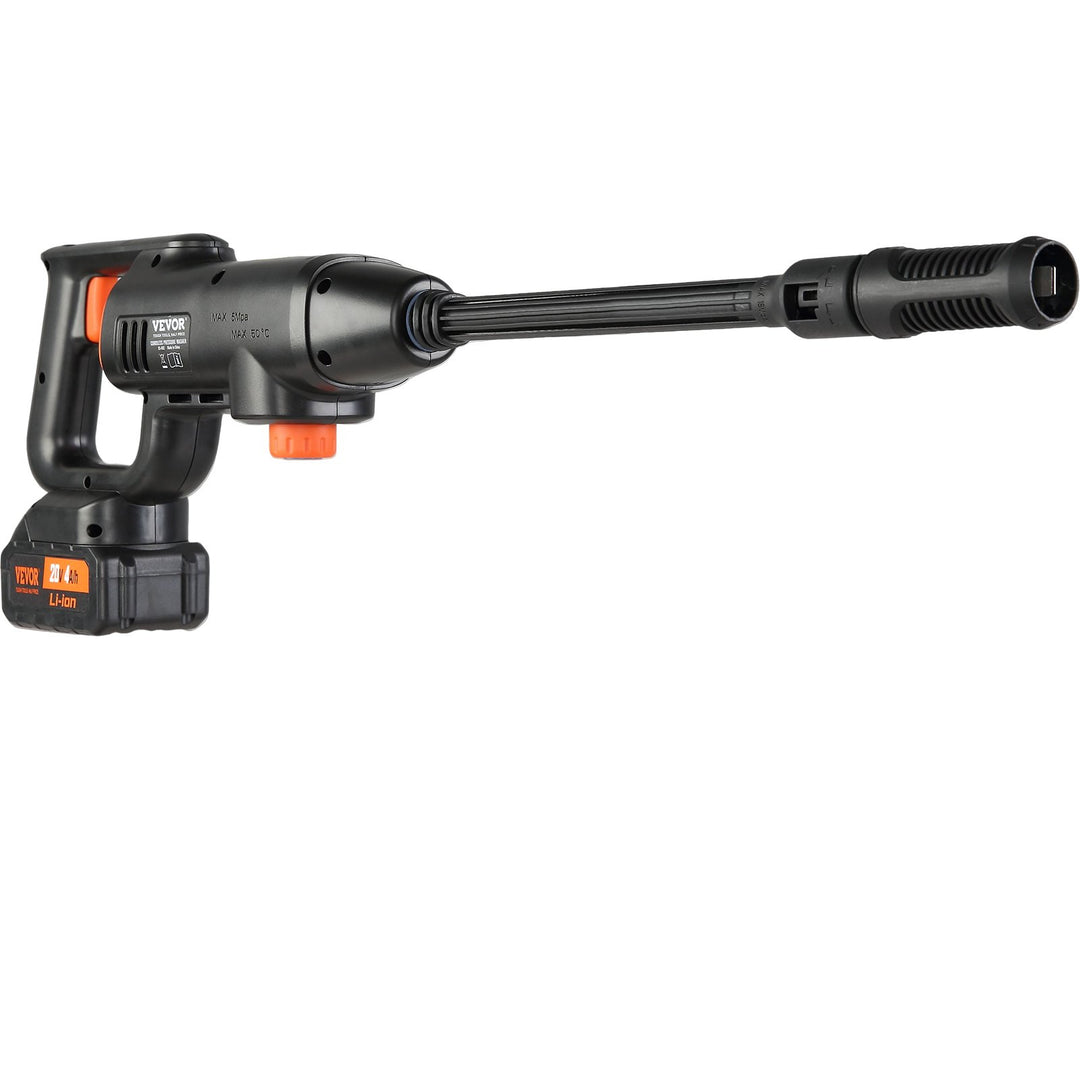 VEVOR 580-PSI Cordless Pressure Washer — 1.1 GPM Portable Battery-Powered Power Cleaner with 4.0Ah Battery & 6-in-1 Nozzle