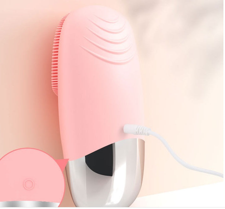 Mini Silicone Electric Facial Cleansing Brush & Skin Massager — Multi-Colour, Single & 2-Pack Options
