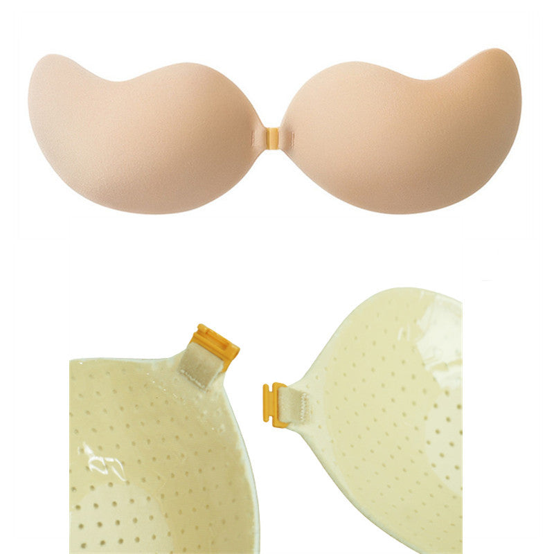 Deep V Invisible Silicone Bra – Strapless Push-Up Adhesive Bra