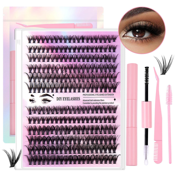 240 Segmented Lash Clusters — 12 Rows Mixed 30D + 40D for DIY Lash Extensions