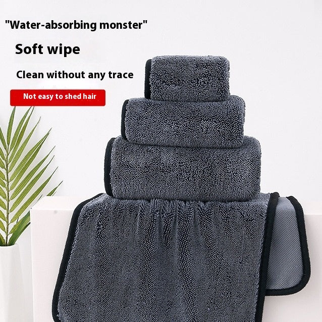 Thickened Microfiber Car Detailing Towel — Non-Shedding, Seamless, Ultra-Absorbent Auto Cleaning Cloth (500g / 600g / 1200g)