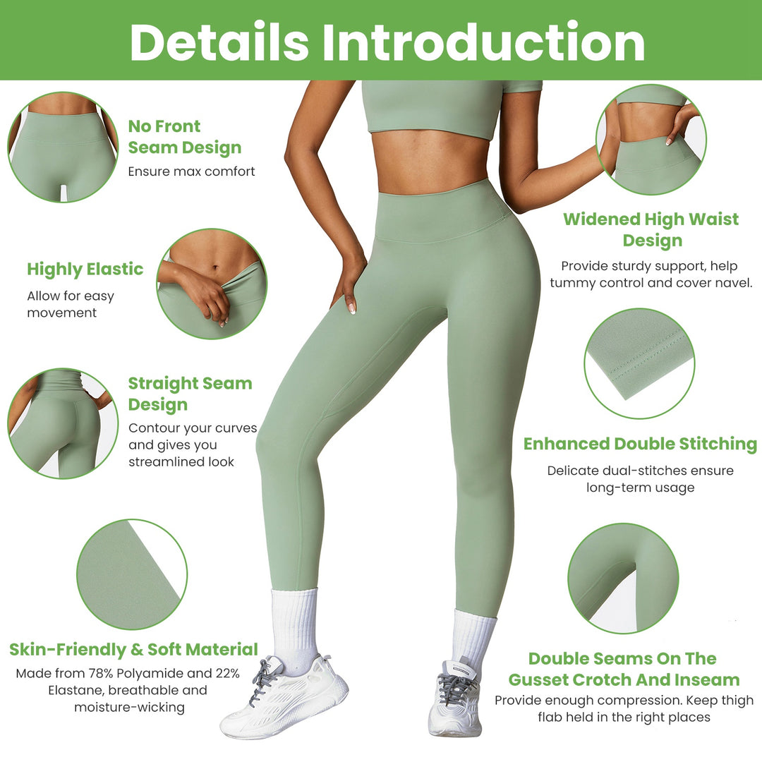 High Waist Workout Leggings – Tummy Control Yoga & Fitness Pants