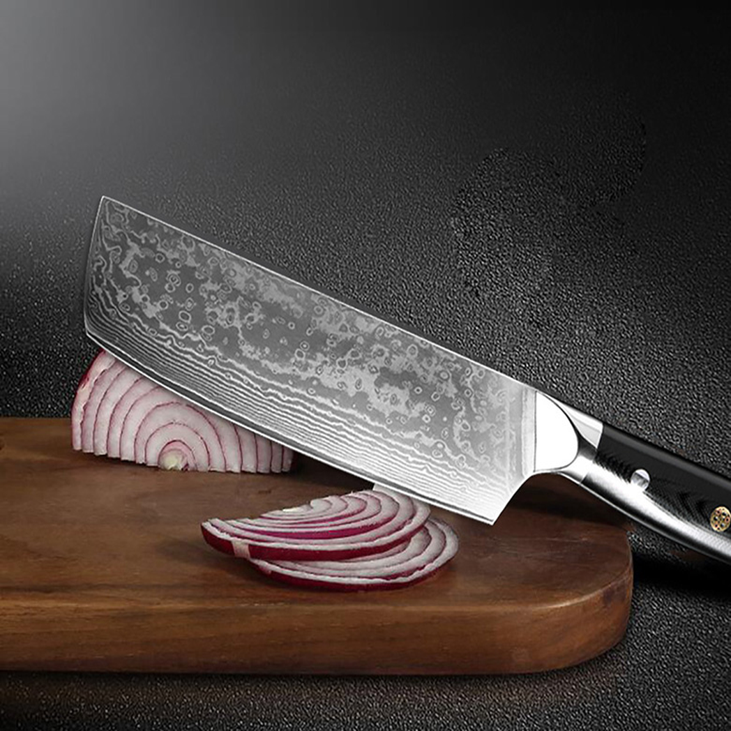 Japanese 67-Layer Damascus Steel Kitchen Knife – Professional Chef & Fruit Knife
