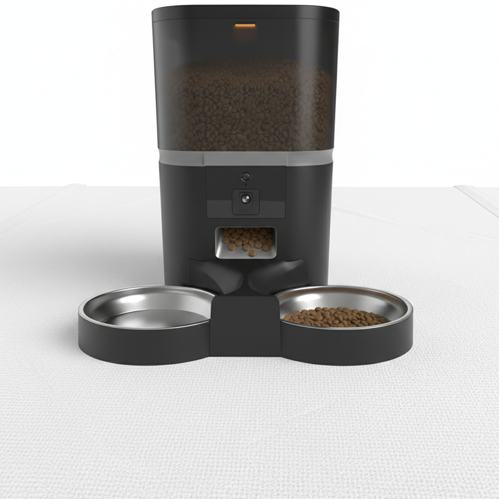 Video Camera With Adjustable Performance Pet Feeder