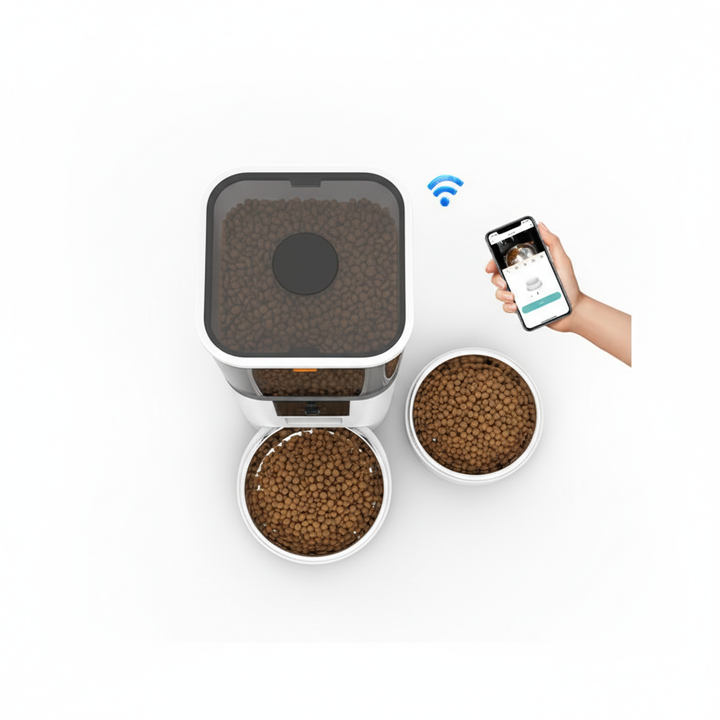 Video Camera With Adjustable Performance Pet Feeder