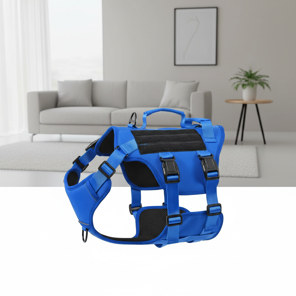 Tactical Dog Harness – Adjustable No-Pull Reflective Vest for Large Dogs