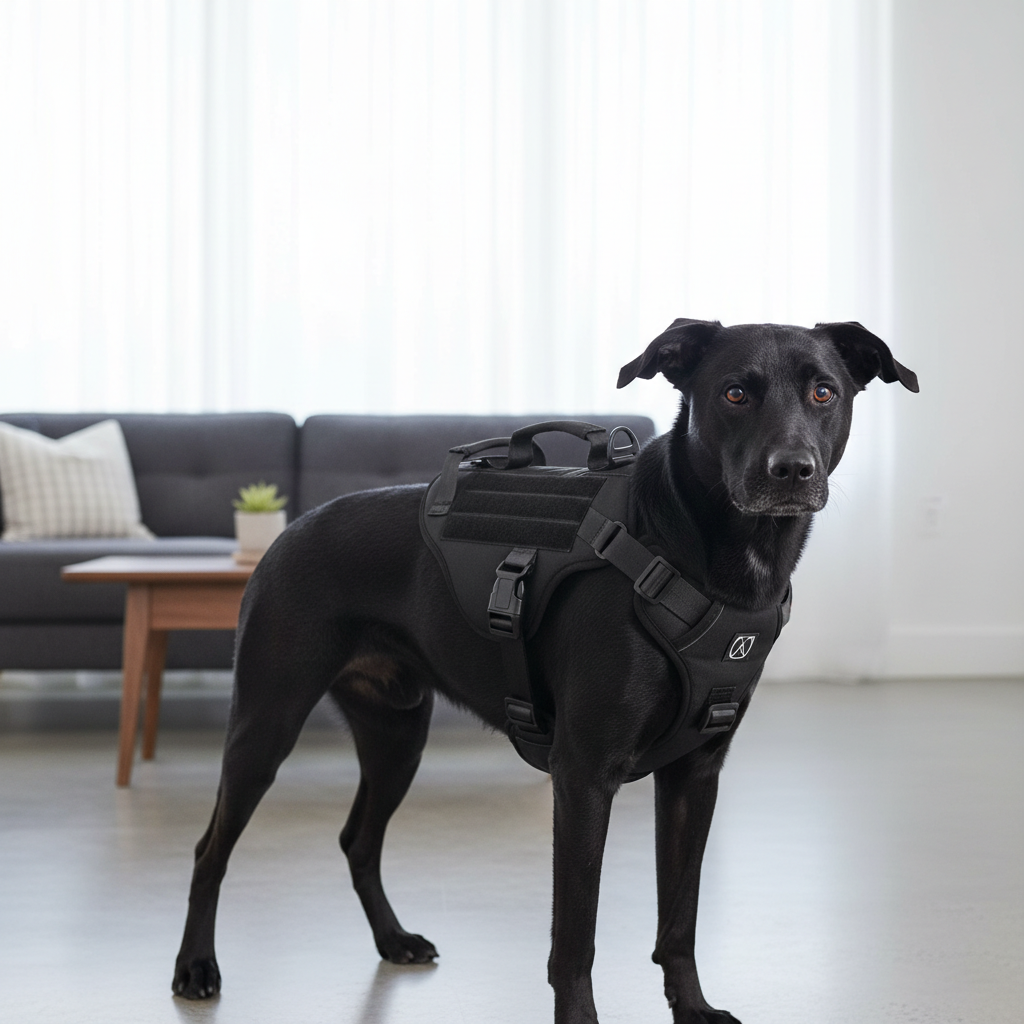 Tactical Dog Harness – Adjustable No-Pull Reflective Vest for Large Dogs