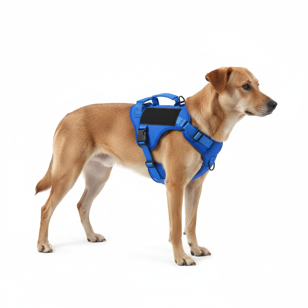 Tactical Dog Harness – Adjustable No-Pull Reflective Vest for Large Dogs