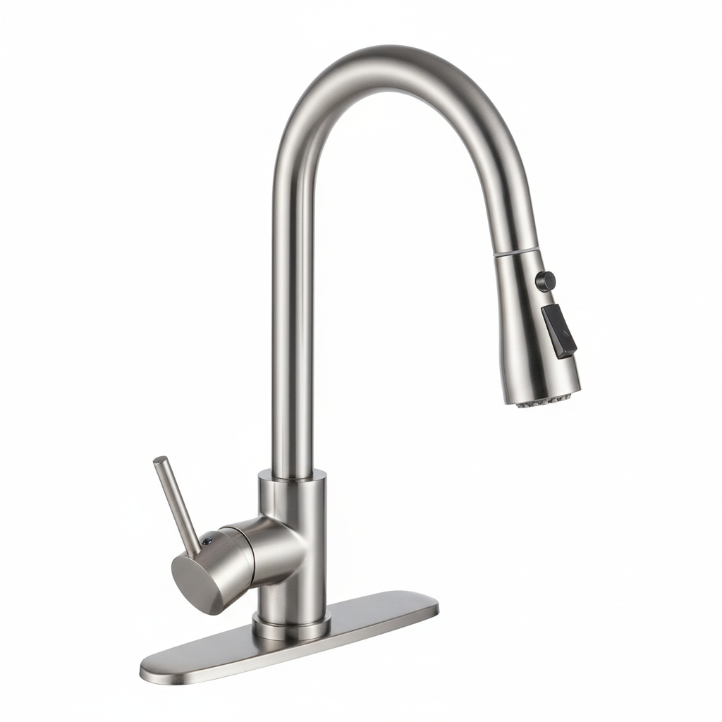 Stainless Steel Pull-Out Basin Mixing Faucet