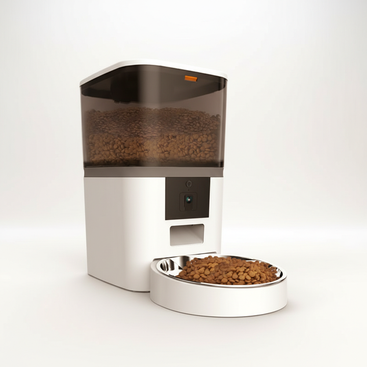 Video Camera With Adjustable Performance Pet Feeder