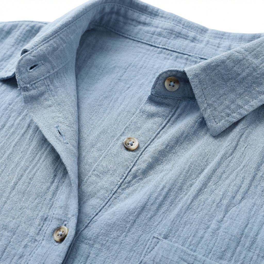 Lapel Long Sleeve Shirt Women's Single-breasted Pleated Shirt Tops Clothing