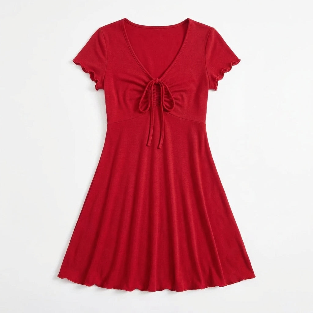 Bends And Hitches Summer Women's Solid Color Dress