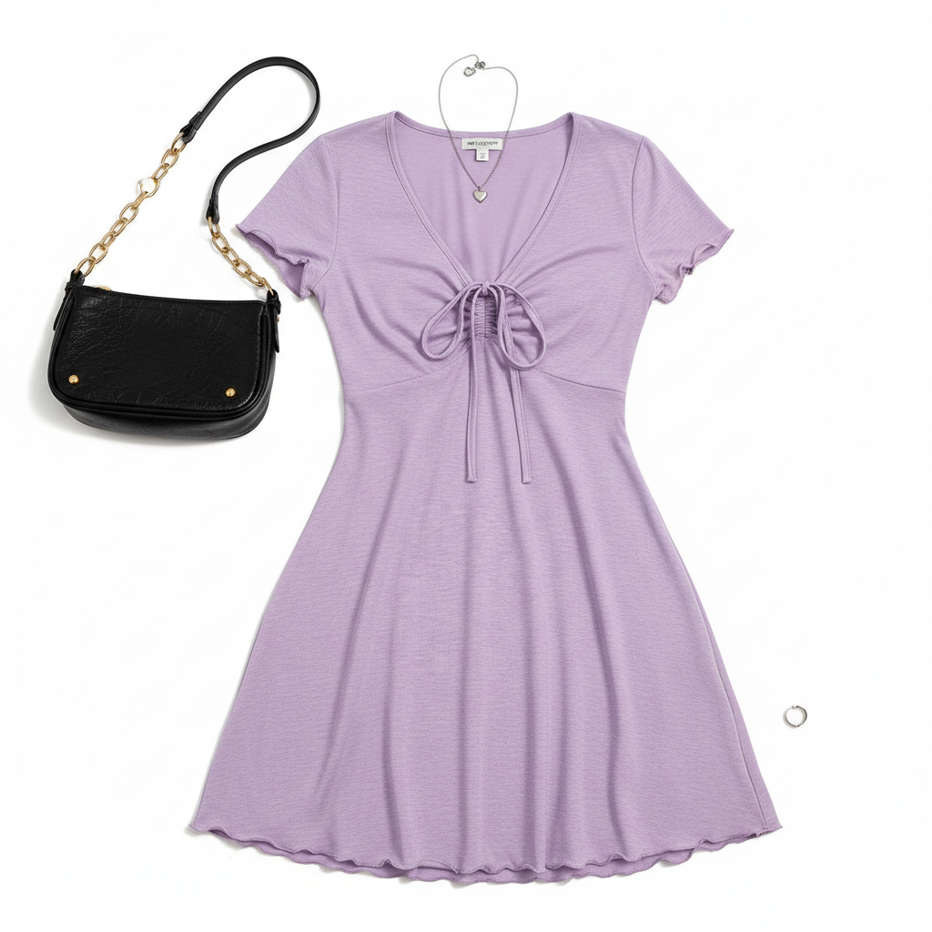 Bends And Hitches Summer Women's Solid Color Dress