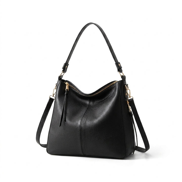 Retro PU Leather Hobo Tote Bag – Women’s Large Capacity Shoulder & Crossbody Handbag