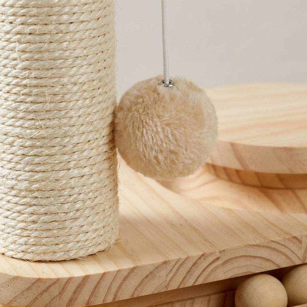 Indoor Cat Soft Scratching Board And Interactive Ball Track Toy Cat Rest And Grooming Supplies