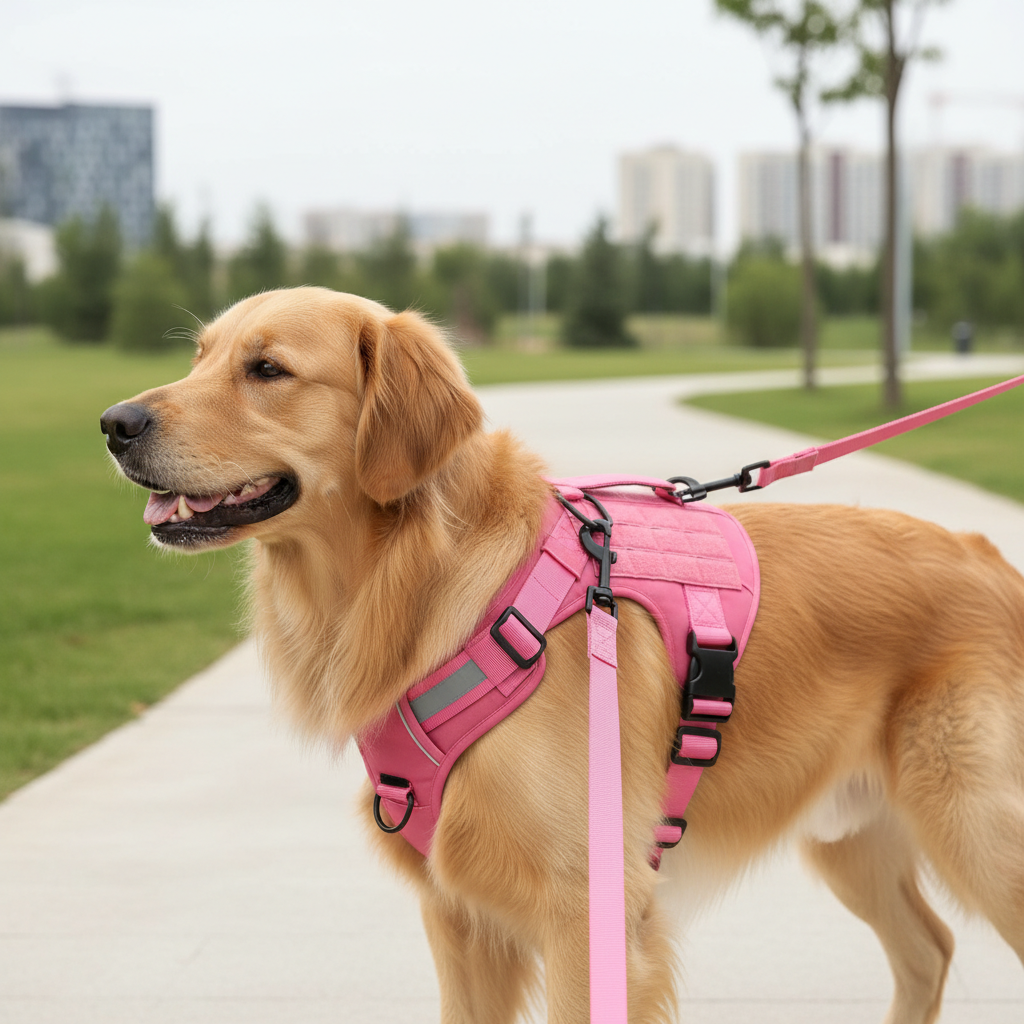 American Local Tactical Pet Boobs Service Dog Harness Vest Adjustable Reflective Dog Harness Metal Buckle Hiking Training