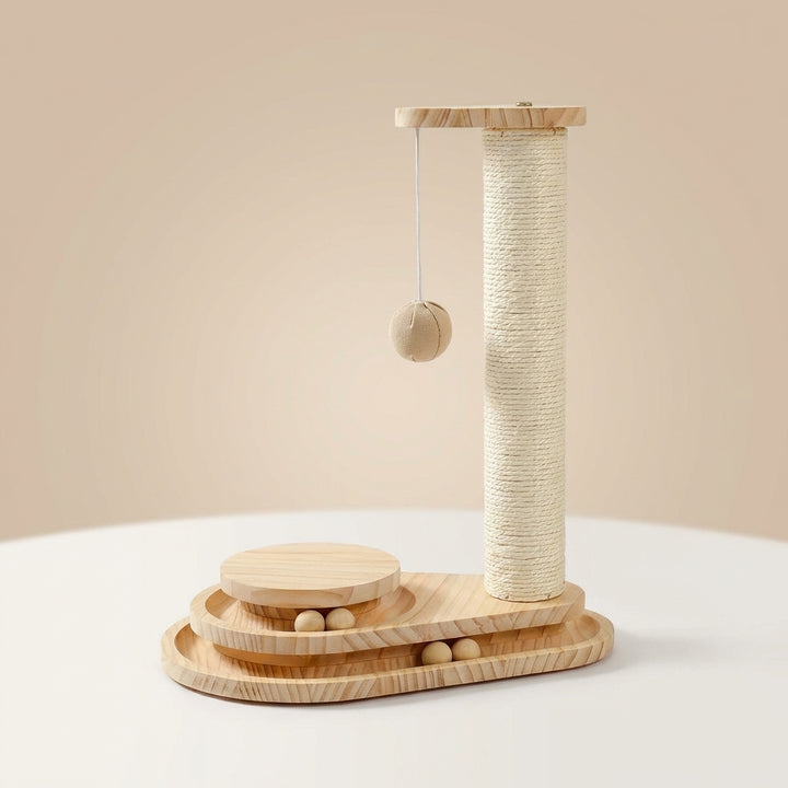 Indoor Cat Soft Scratching Board And Interactive Ball Track Toy Cat Rest And Grooming Supplies