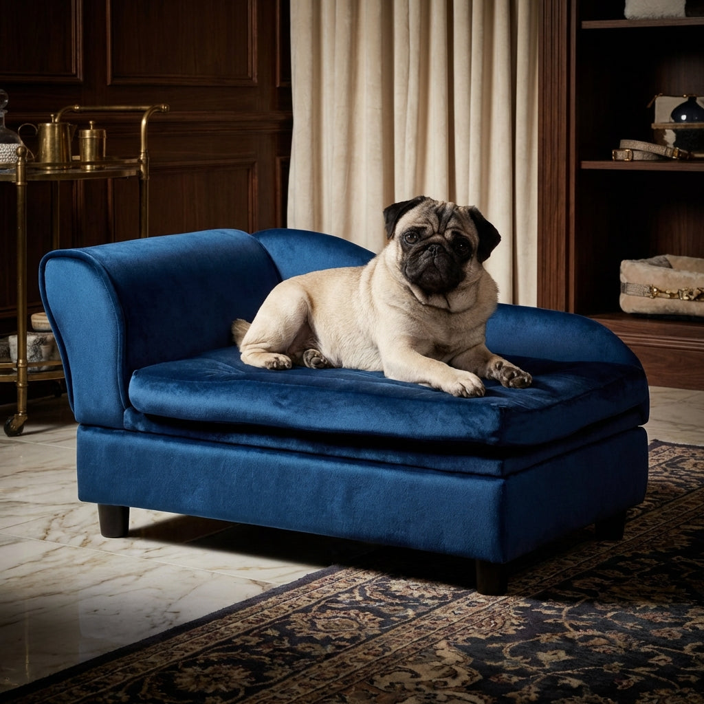 Luxury Small Dog Sofa Bed with Hidden Storage – Modern Pet Couch