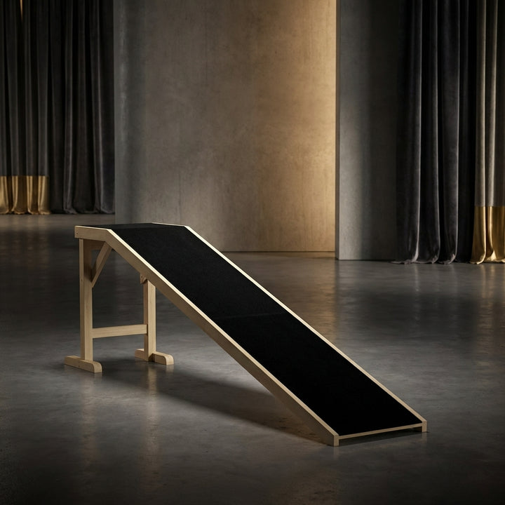 Wooden Pet Ramp for Dogs & Cats – Anti-Slip Carpet Pet Stair Ramp
