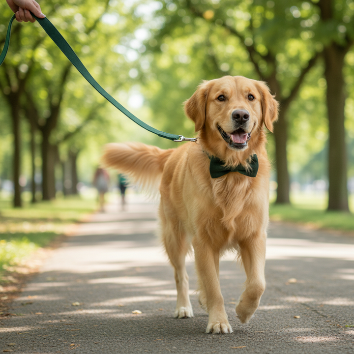 Velvet Dog Collar &amp; Leash Set – Adjustable Pet Collar and Lead