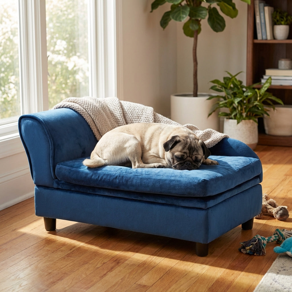 Luxury Small Dog Sofa Bed with Hidden Storage – Modern Pet Couch